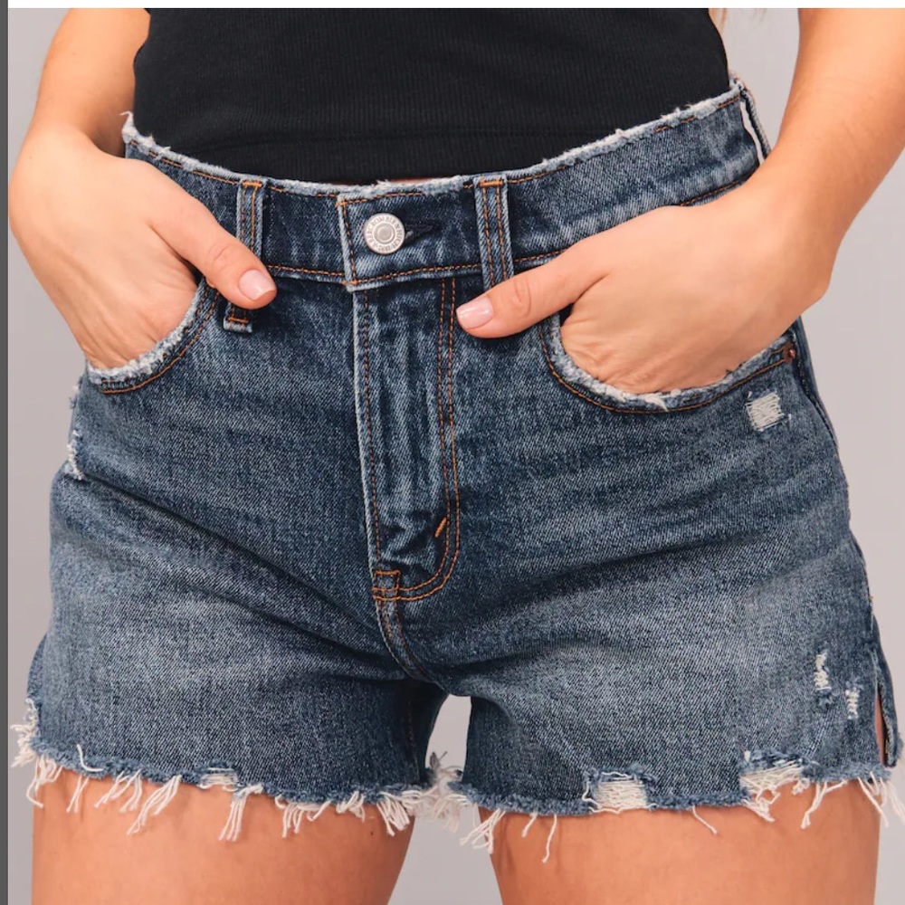 Abercrombie Curve Love Boyfriend Denim Shorts